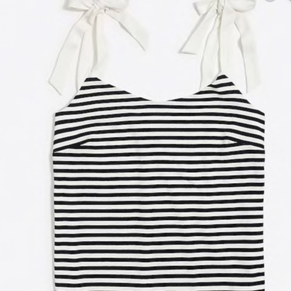 J. Crew Tie Shoulder Striped Tank Top